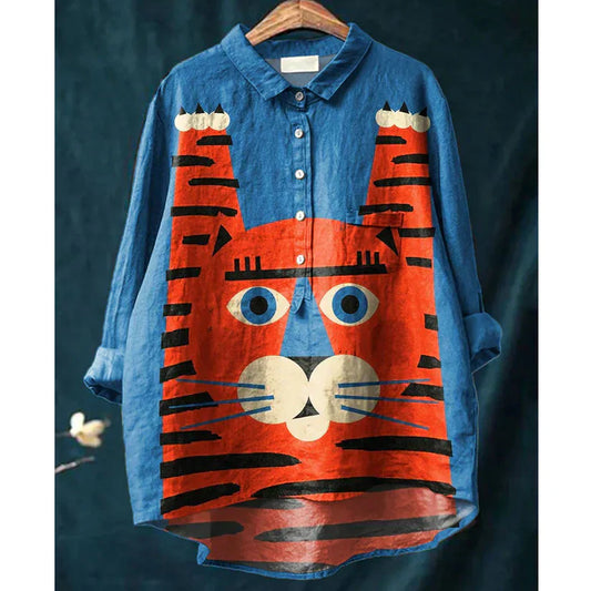 猫アートTシャツ